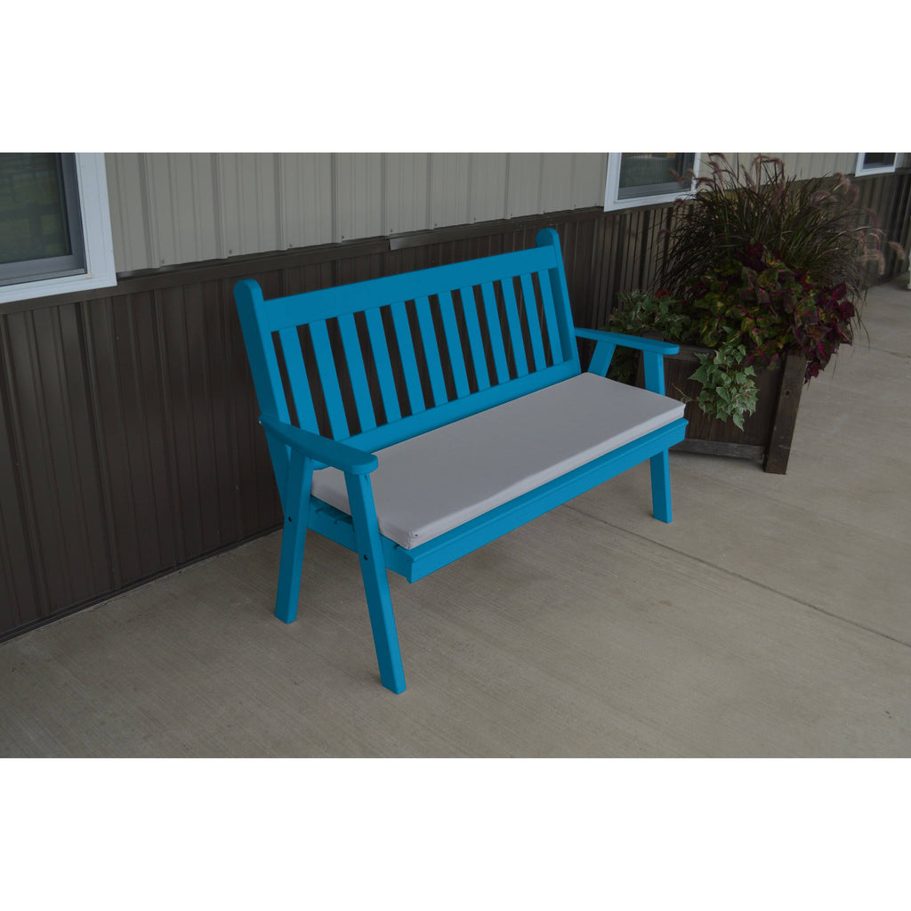 Caribbean Blue Traditional English Garden Bench X582699