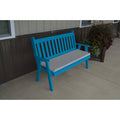Caribbean Blue Traditional English Garden Bench X582699
