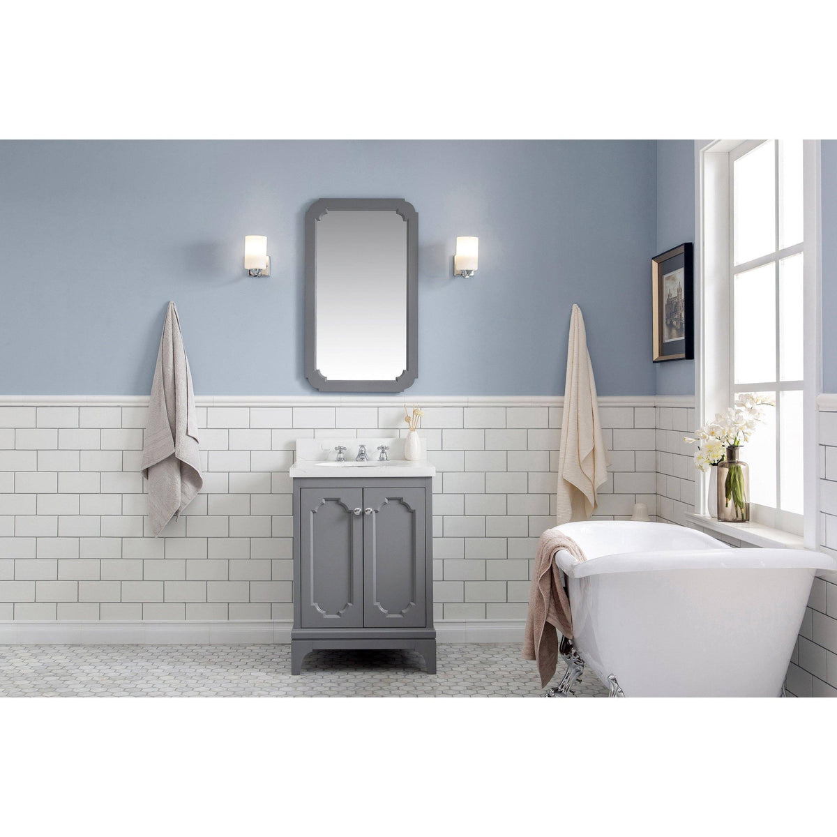 Cashmere Grey Quartz Single Sink Vanity H934