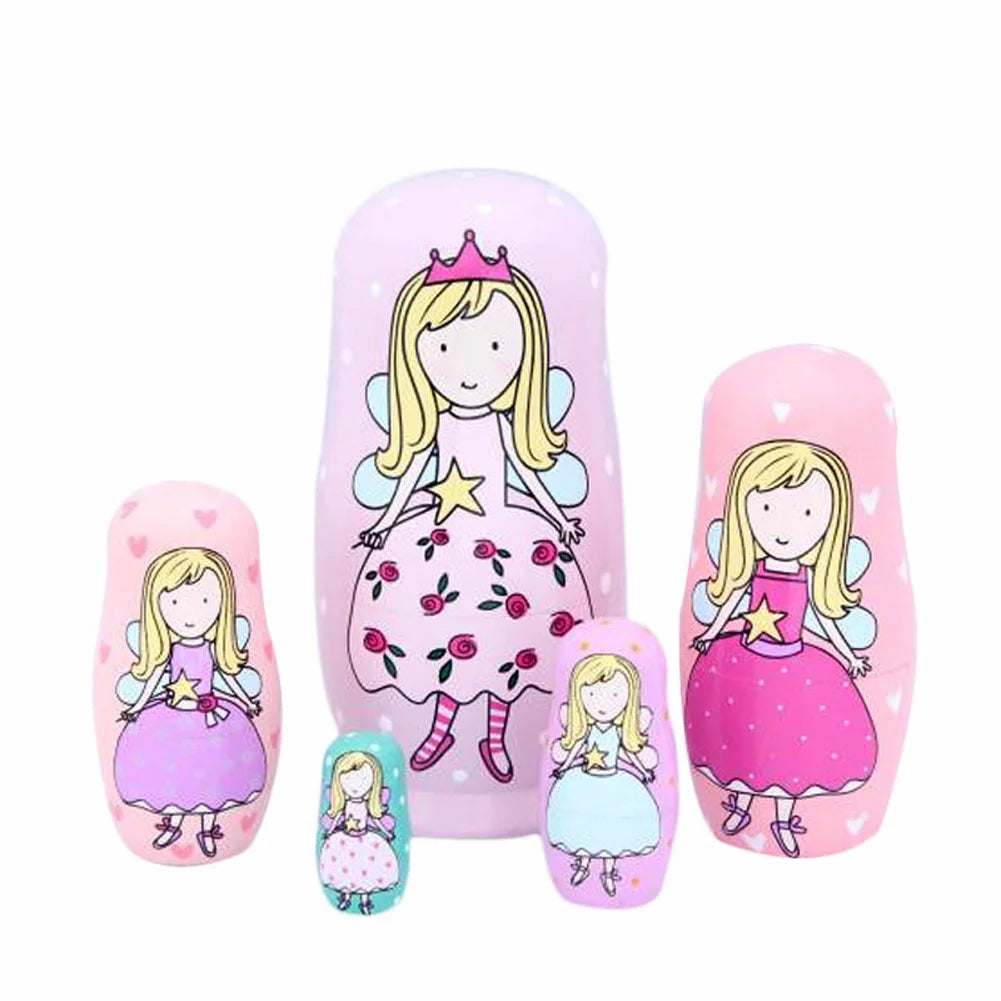 5 Pcs Russian Doll Nesting Dolls Y634385