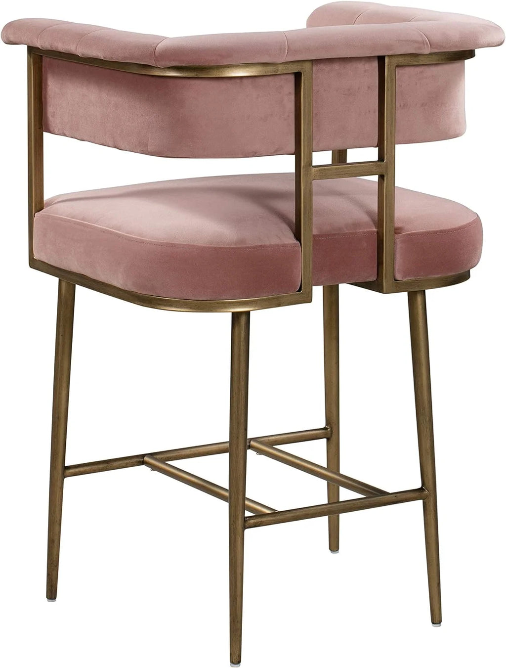 Blush Velvet Upholstered Counter Stool F343