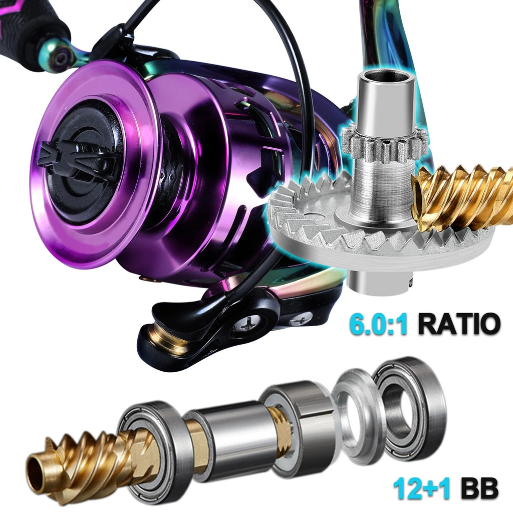 Multicolor Carbon Spinning Reel D5076