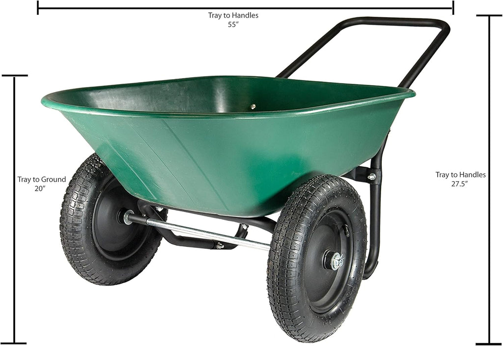 2 Tire Wheelbarrow Garden Cart Z5318