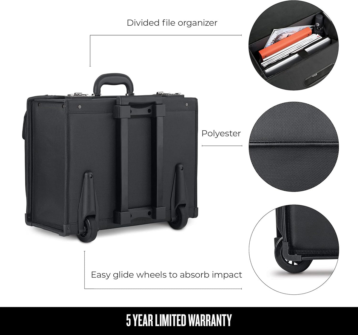 Black Rolling Catalog Case K8704