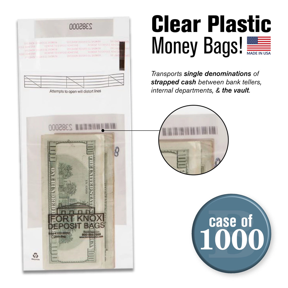 Cash Strap Bags Case of 1000 A321969