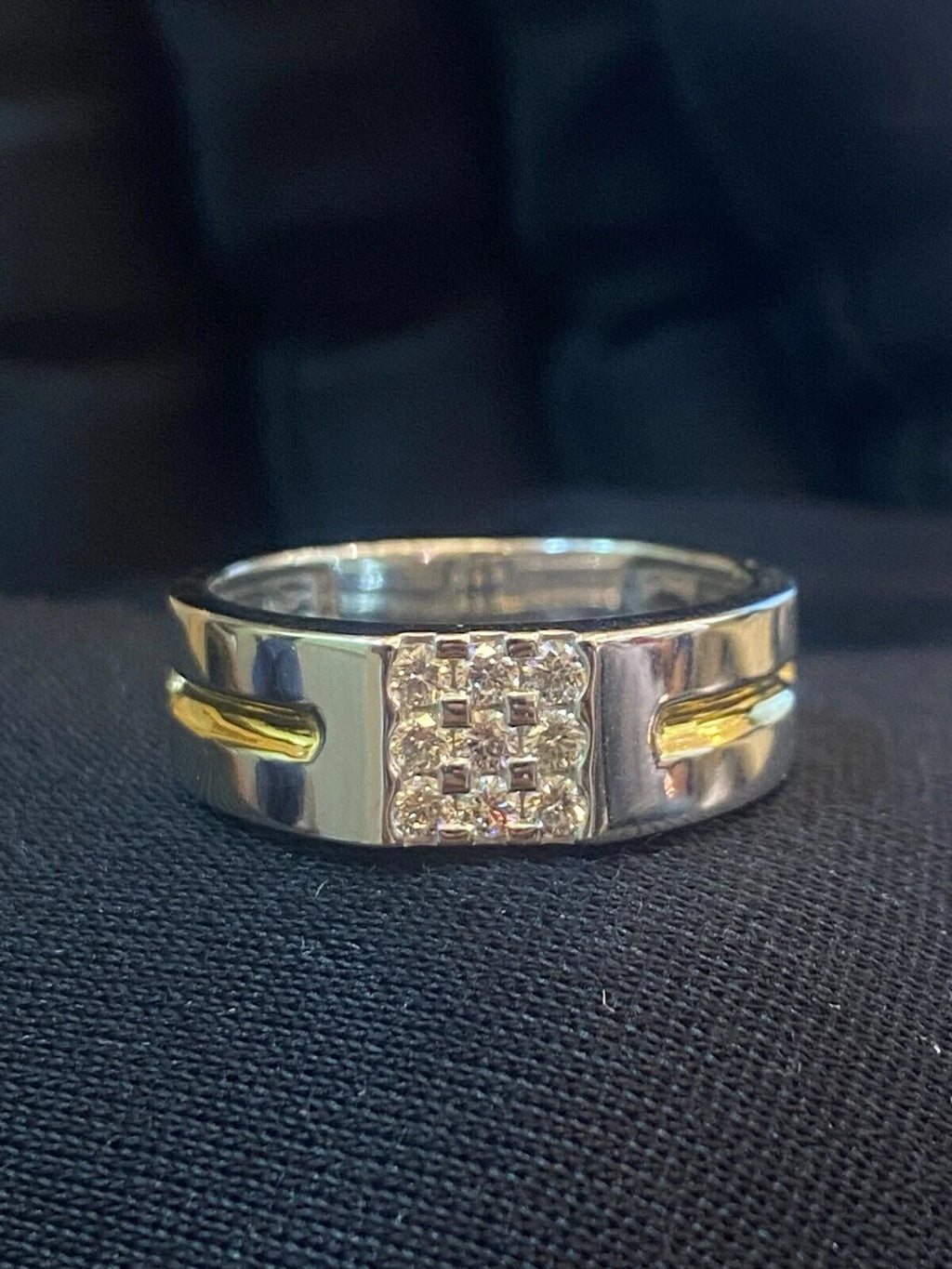 14K White Gold Diamond Wedding Band Ring W5392