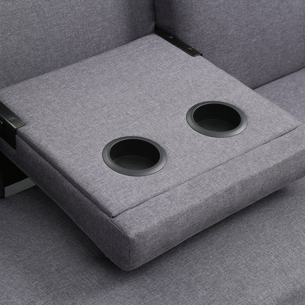 Grey Polyester Futon T479055