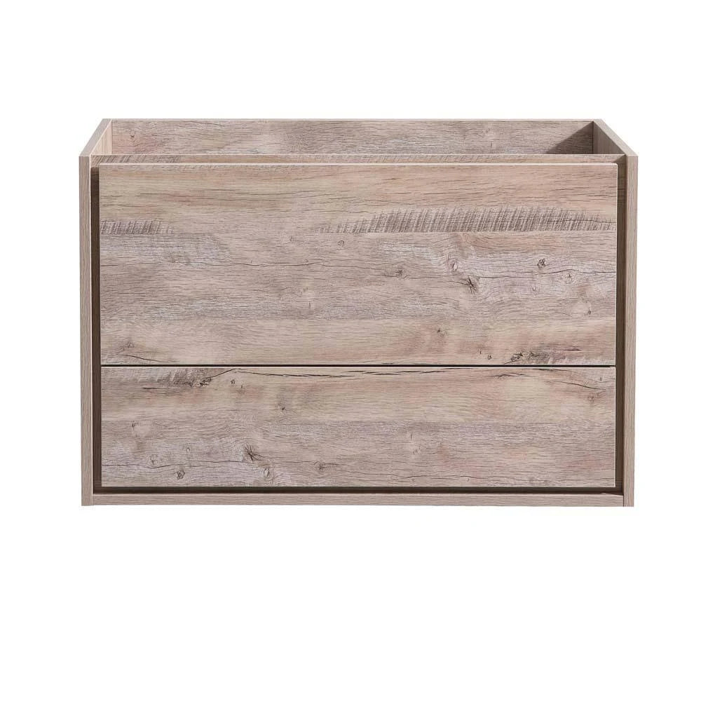 Rustic Natural Wood Wall Hung Bathroom Cabinet B332574