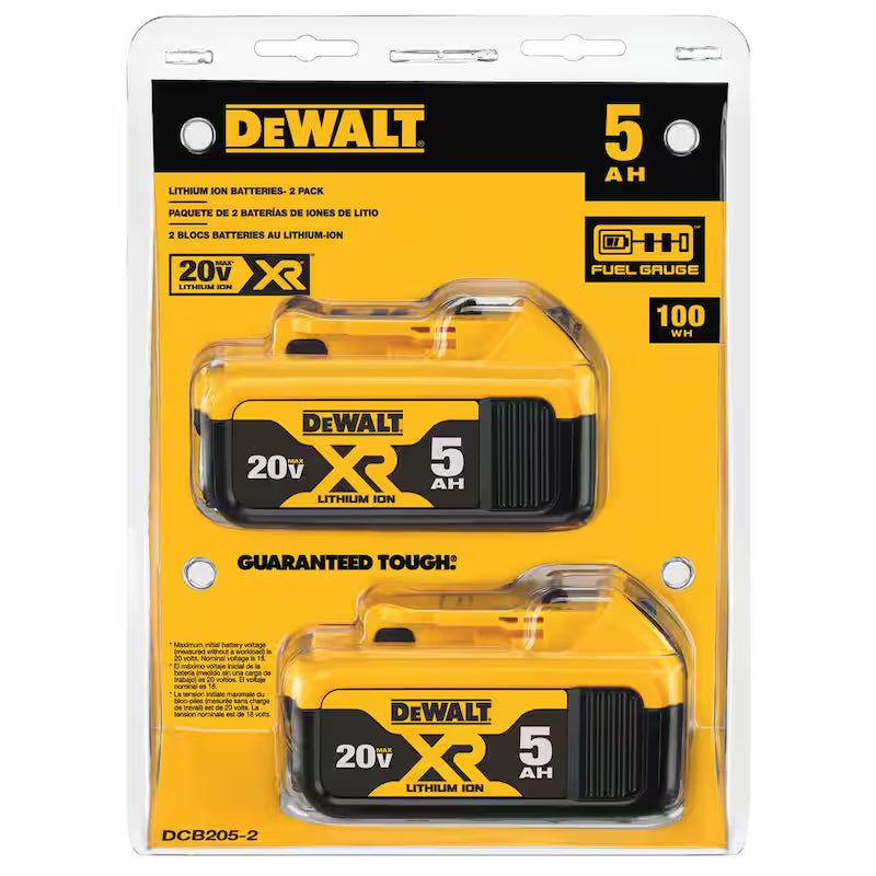 20V MAX XR Lithium-Ion 5.0Ah Battery Pack (2 Pack) O505554