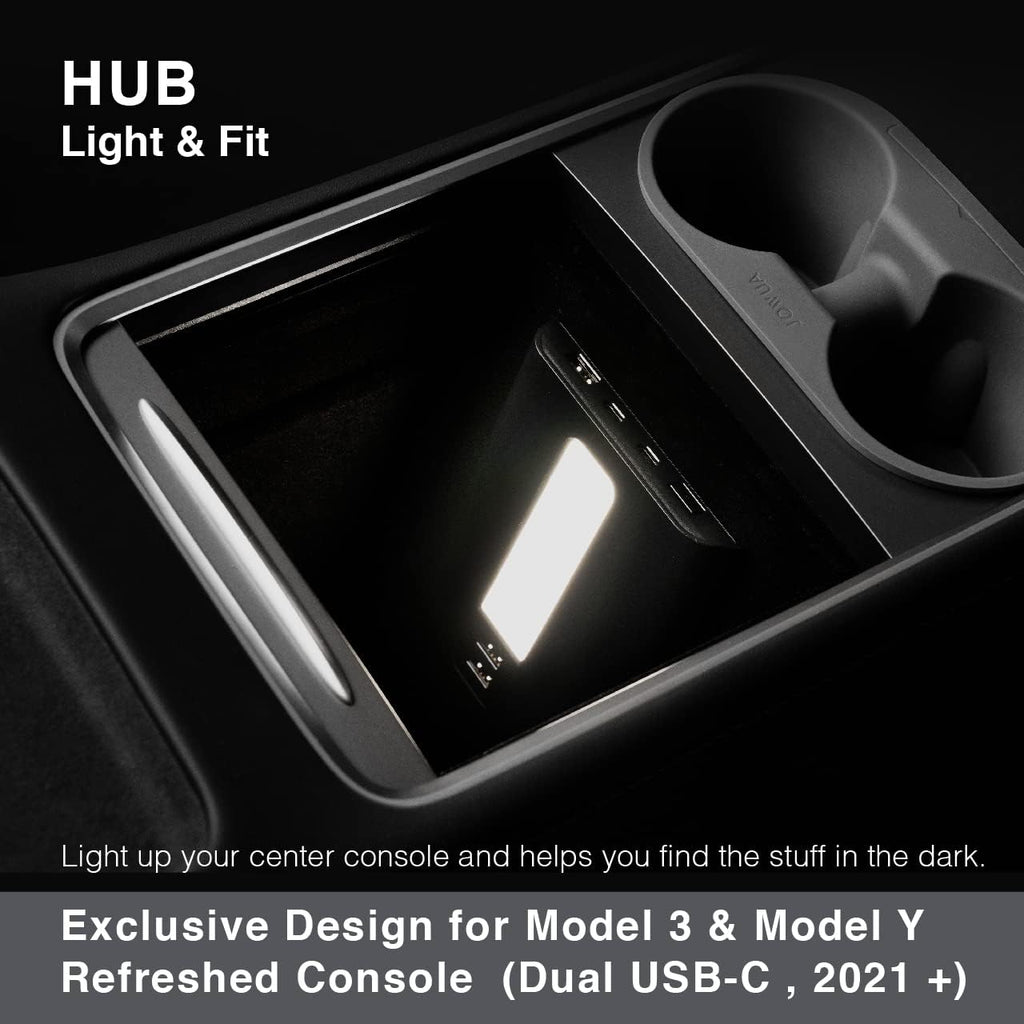 USB Hub with LED Light, Dual USB-C Ports, Pack of 2 P3404