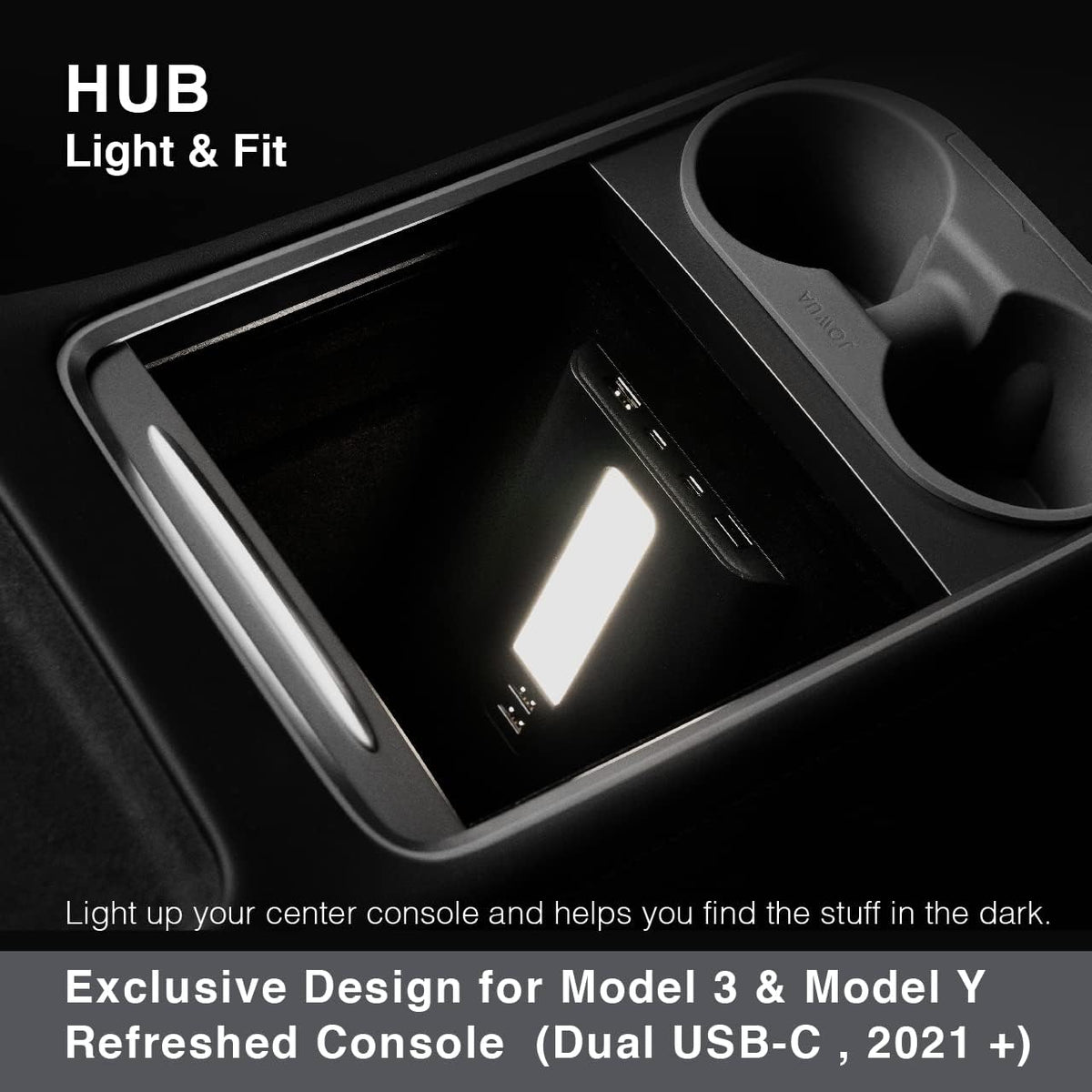 USB Hub with LED Light, Dual USB-C Ports, Pack of 2 P3404