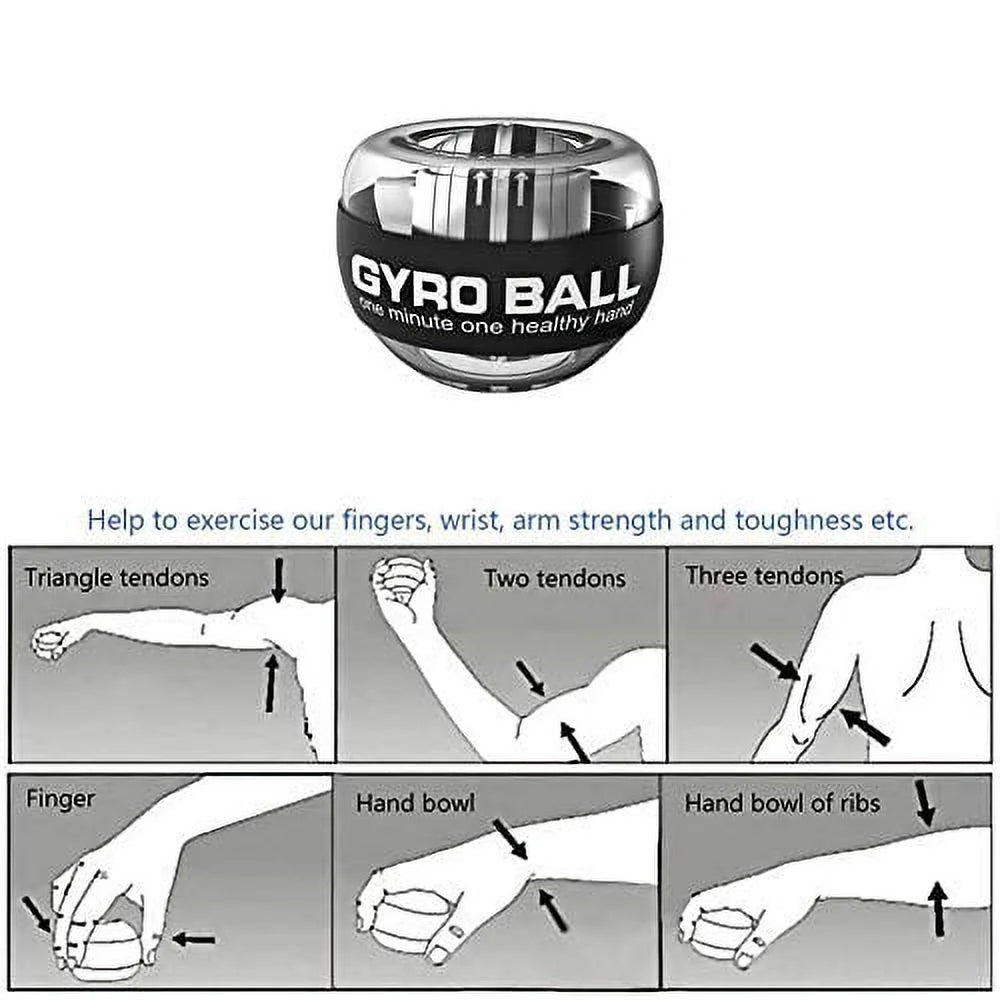 Wrist Power Gyro Ball with LED Lights E720