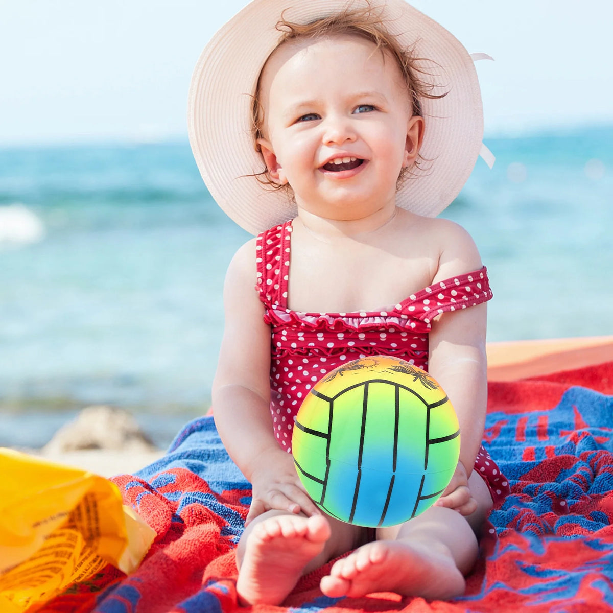 Inflatable Rainbow Volleyball Beach Ball A52917