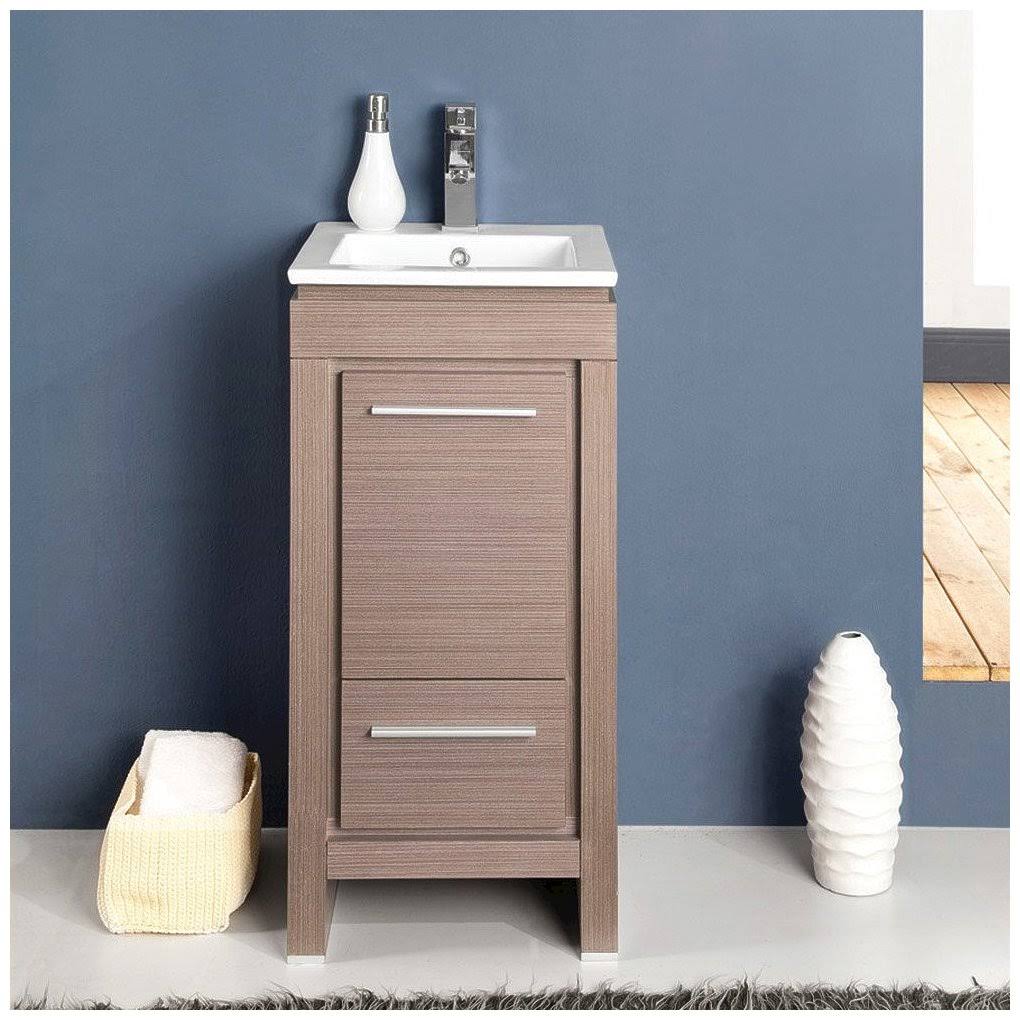 Gray Oak Bathroom Cabinet with Sink D705903