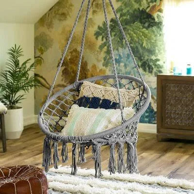 Light Blue Cotton Weave Chair Hammock P109405