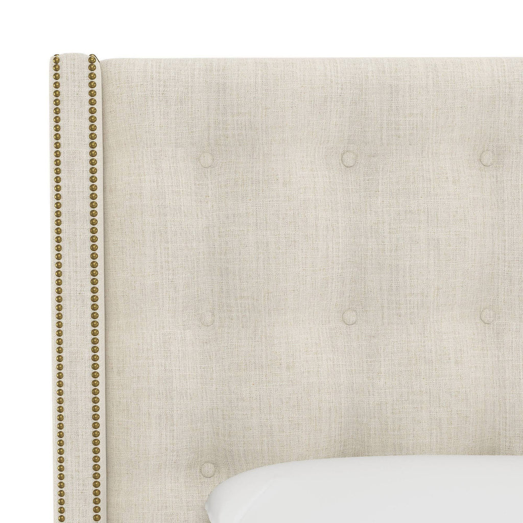 Cream Tufted Wingback Headboard California King H5790