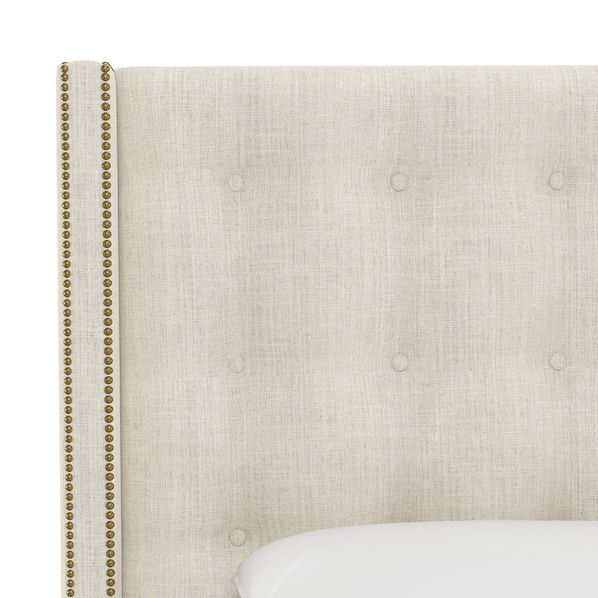 Cream Tufted Wingback Headboard California King H5790
