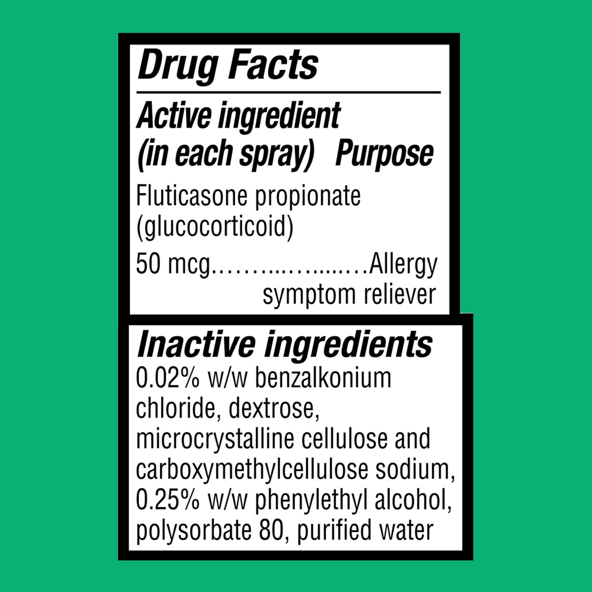 Non-Drowsy Fluticasone Propionate Nasal Spray, 50 mcg, 72 Sprays S825