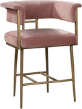 Blush Velvet Upholstered Counter Stool F343