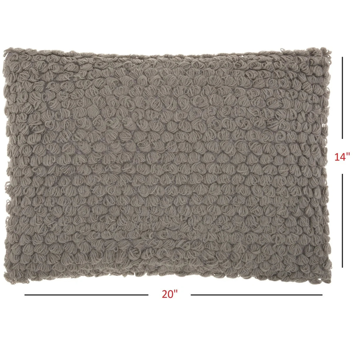 Grey Knotted Detail Lumbar Pillow H657970