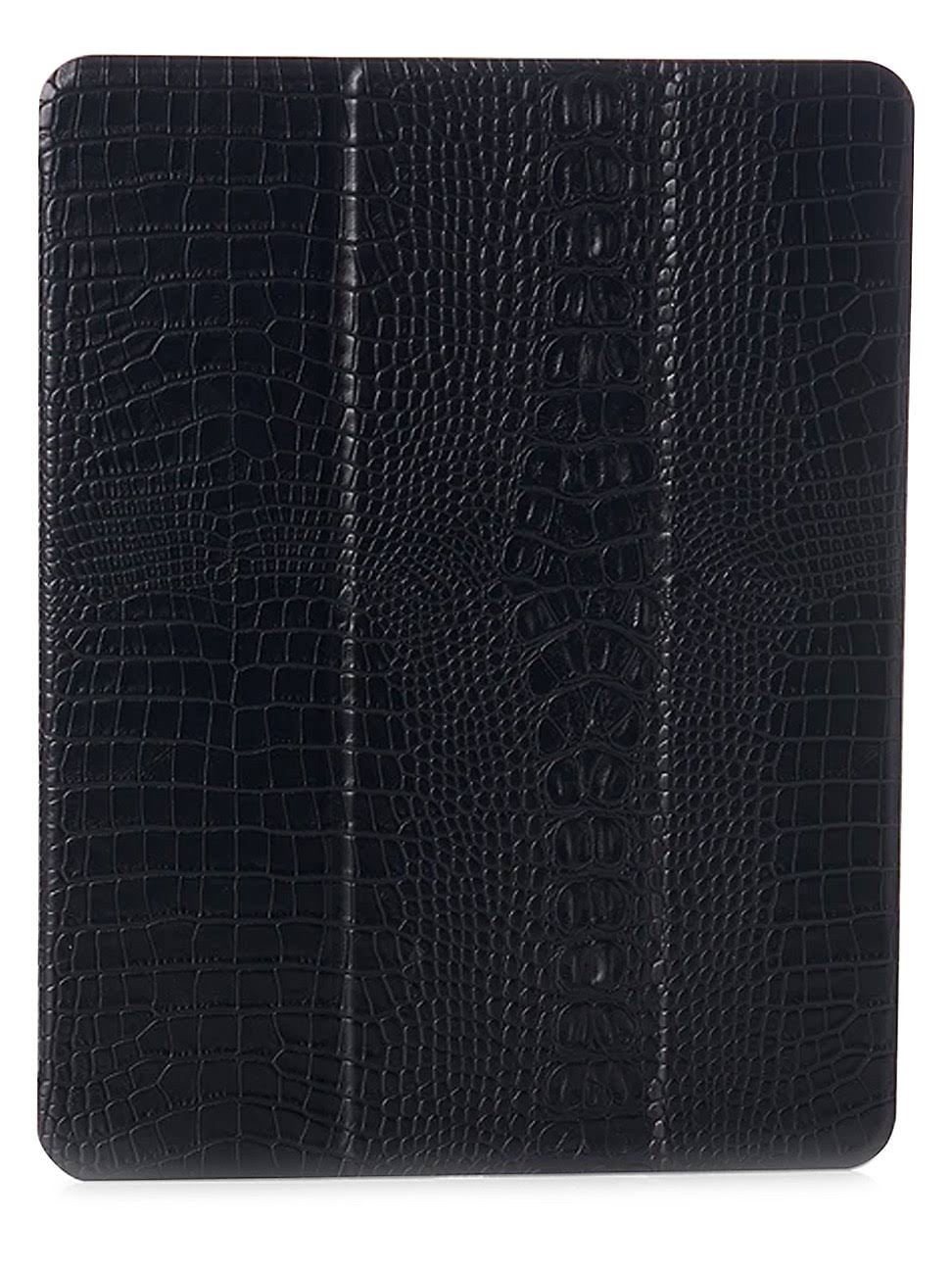 Black Crocodile-Embossed iPad Pro Case M110695