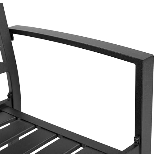 Black Stackable Metal Outdoor Dining Chairs Set of 6 K705288