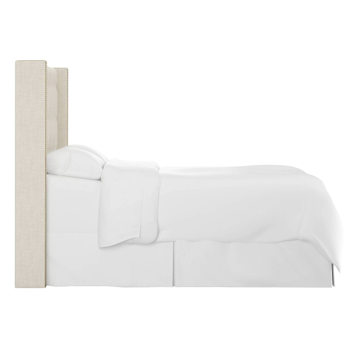 Cream Tufted Wingback Headboard California King H5790
