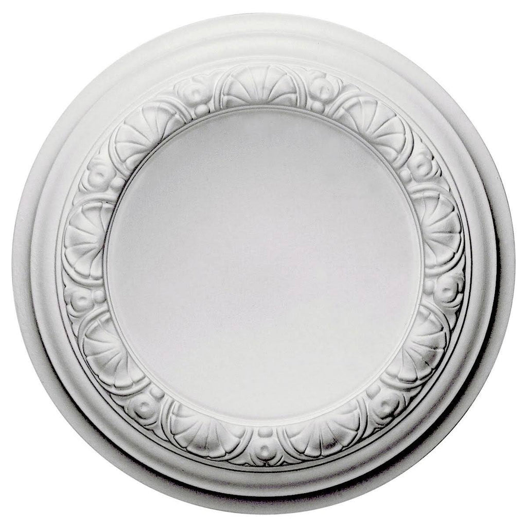 12 1/2 inch x 1 1/2 inch Hand-Painted Green Gold Ceiling Medallion P517