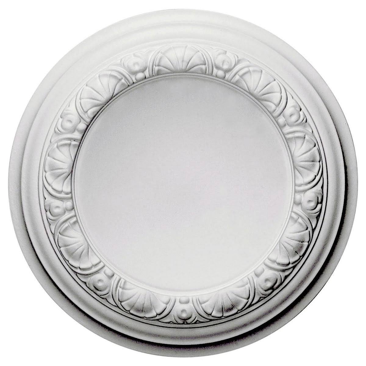 12 1/2 inch x 1 1/2 inch Hand-Painted Green Gold Ceiling Medallion P517