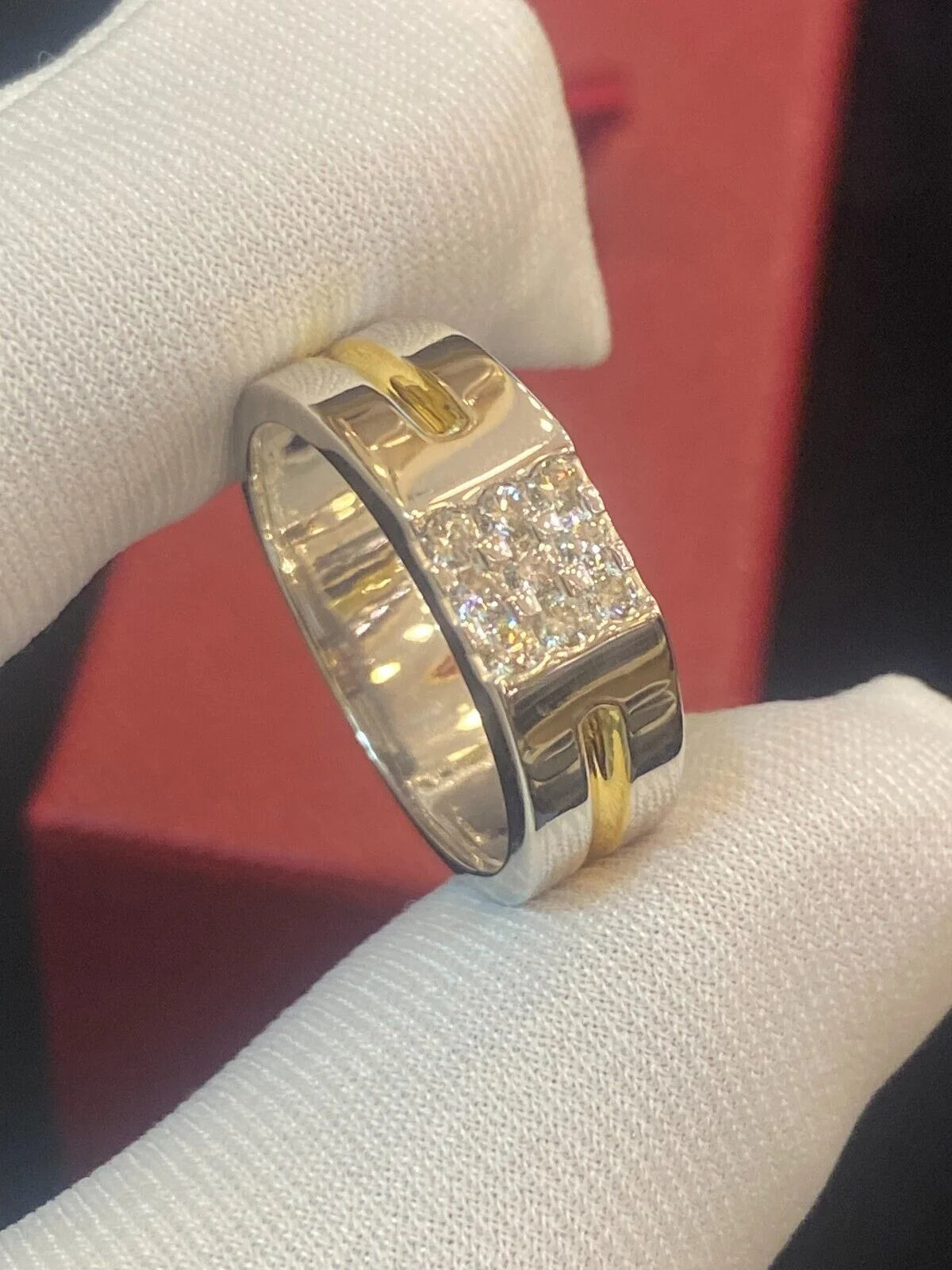 14K White Gold Diamond Wedding Band Ring W5392