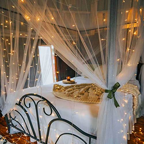 300 LED Battery Operated Curtain Lights with Remote Timer Warm White X423