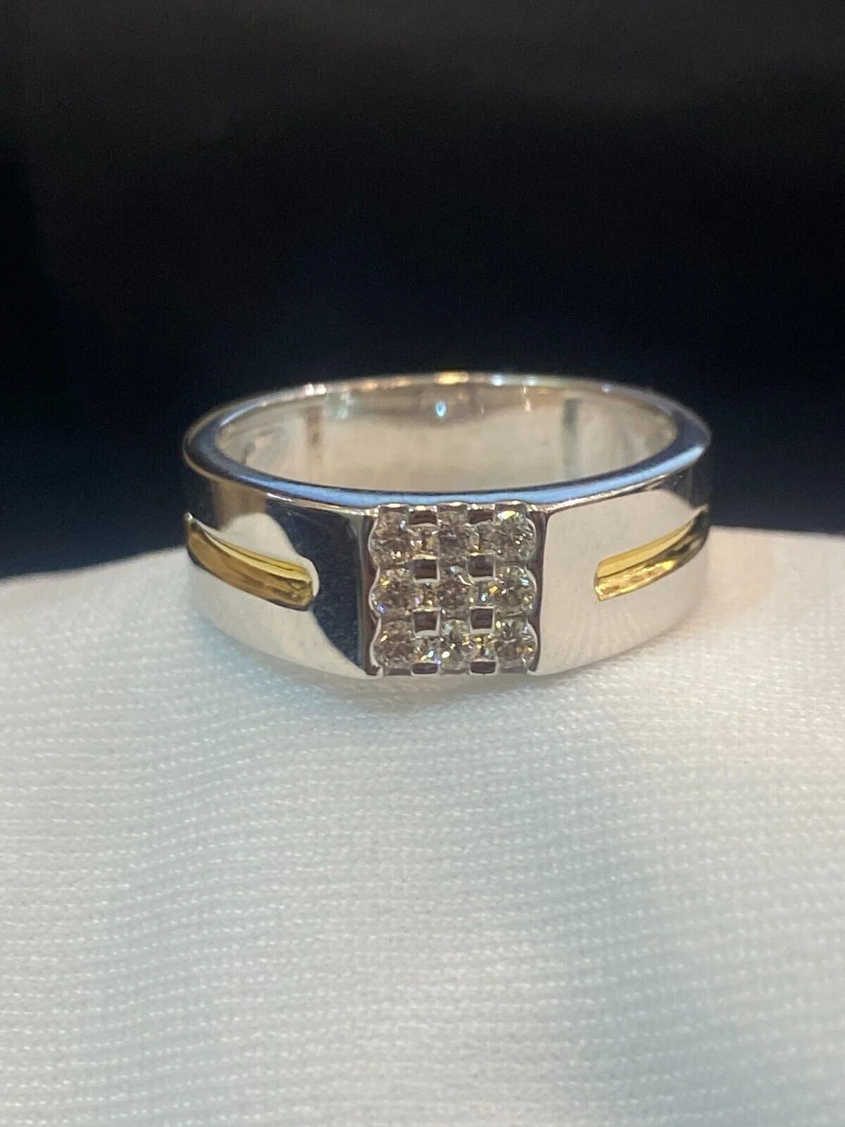 14K White Gold Diamond Wedding Band Ring W5392