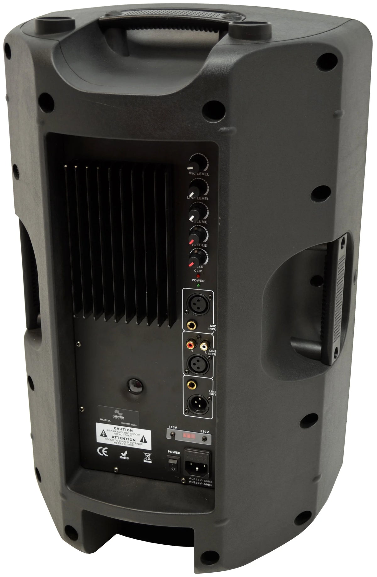 Harmony Audio 12" Powered 800W PA Speaker Wall Mount U43002