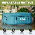 4 Person Inflatable Hot Tub Pool with Massage Jets I571627