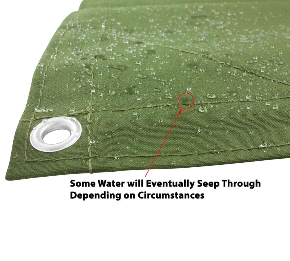 6' x 8' Green Canvas Tarp 12oz Water Resistant C2073