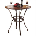 Bar Height Table in Walnut and Dark Bronze I481