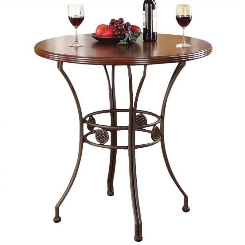 Bar Height Table in Walnut and Dark Bronze I481