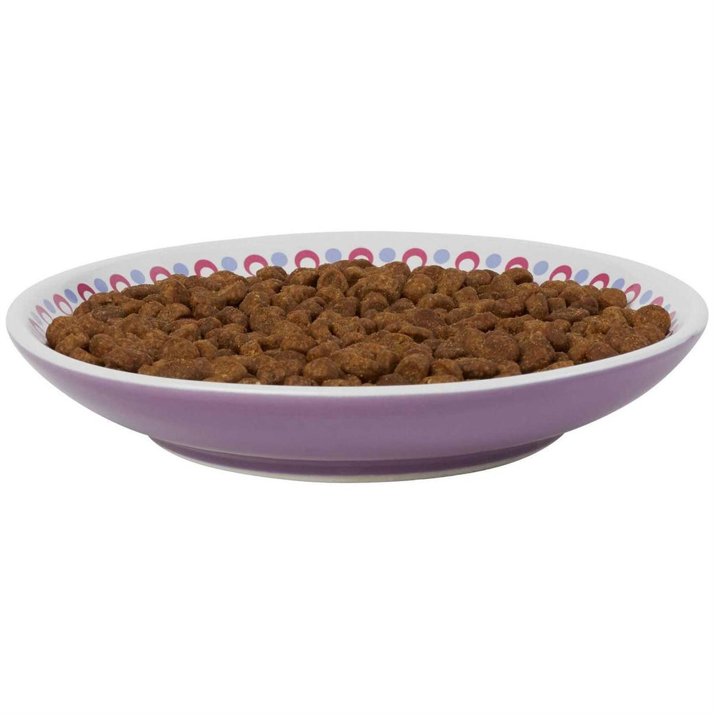 Kaleidoscope Pattern Non-skid Ceramic Cat Dish V323