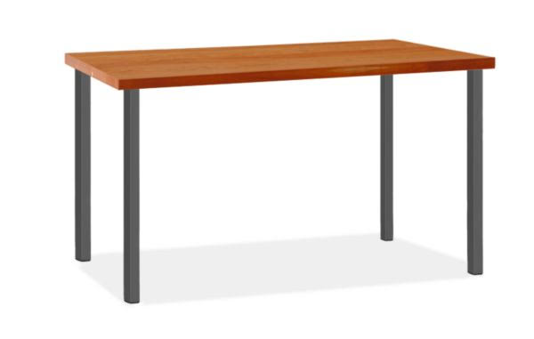 Cherry Top Parsons Leg Table with Graphite Base A96278