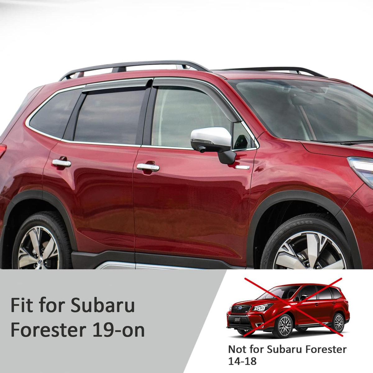 4 Pieces Rain Guards for Subaru Forester M4451