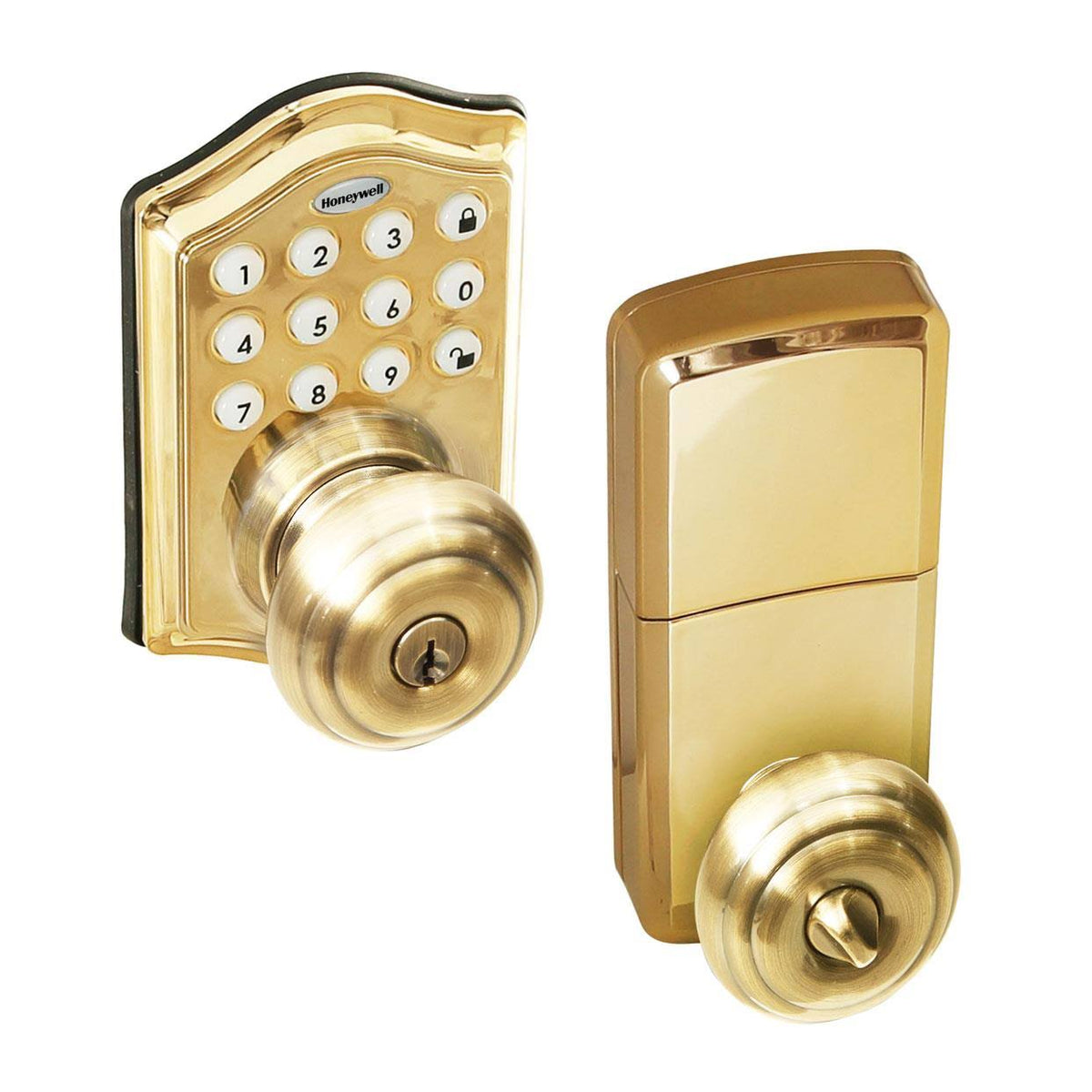 Polished Brass Electronic Entry Door Lock T8029