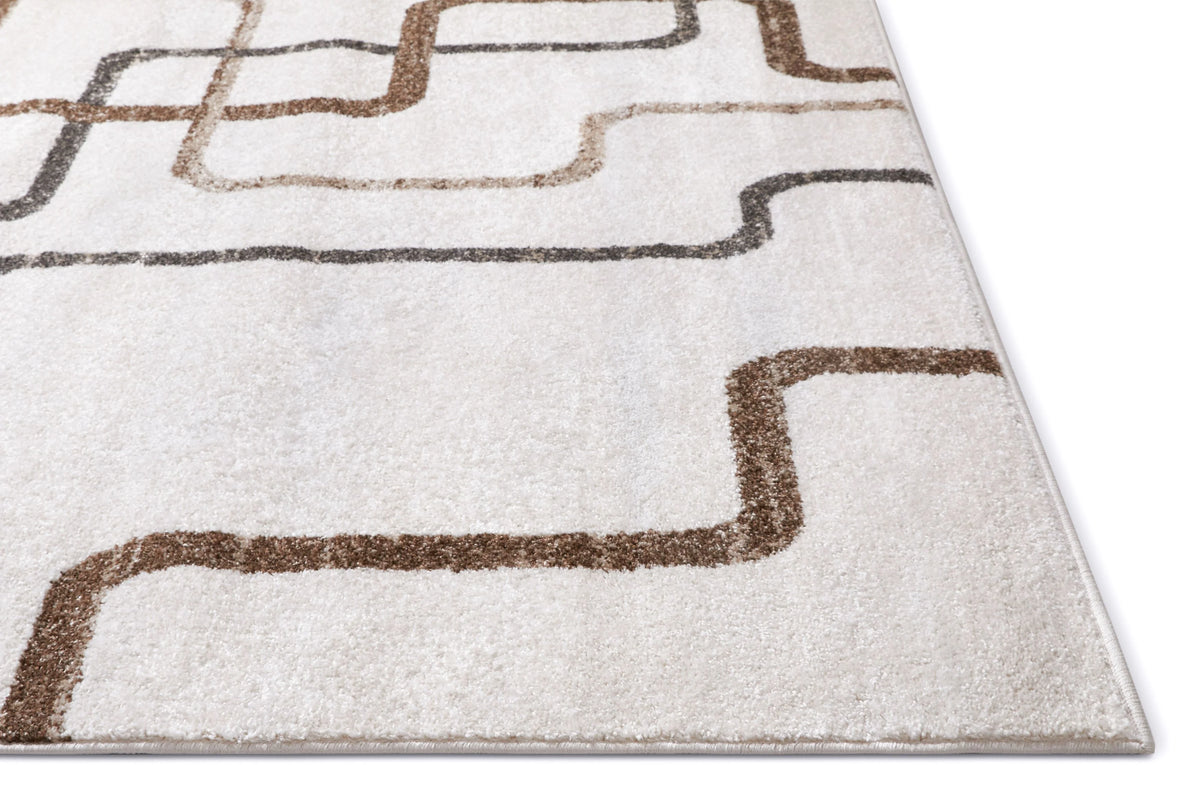 Ivory Vintage Geometric Area Rug F720