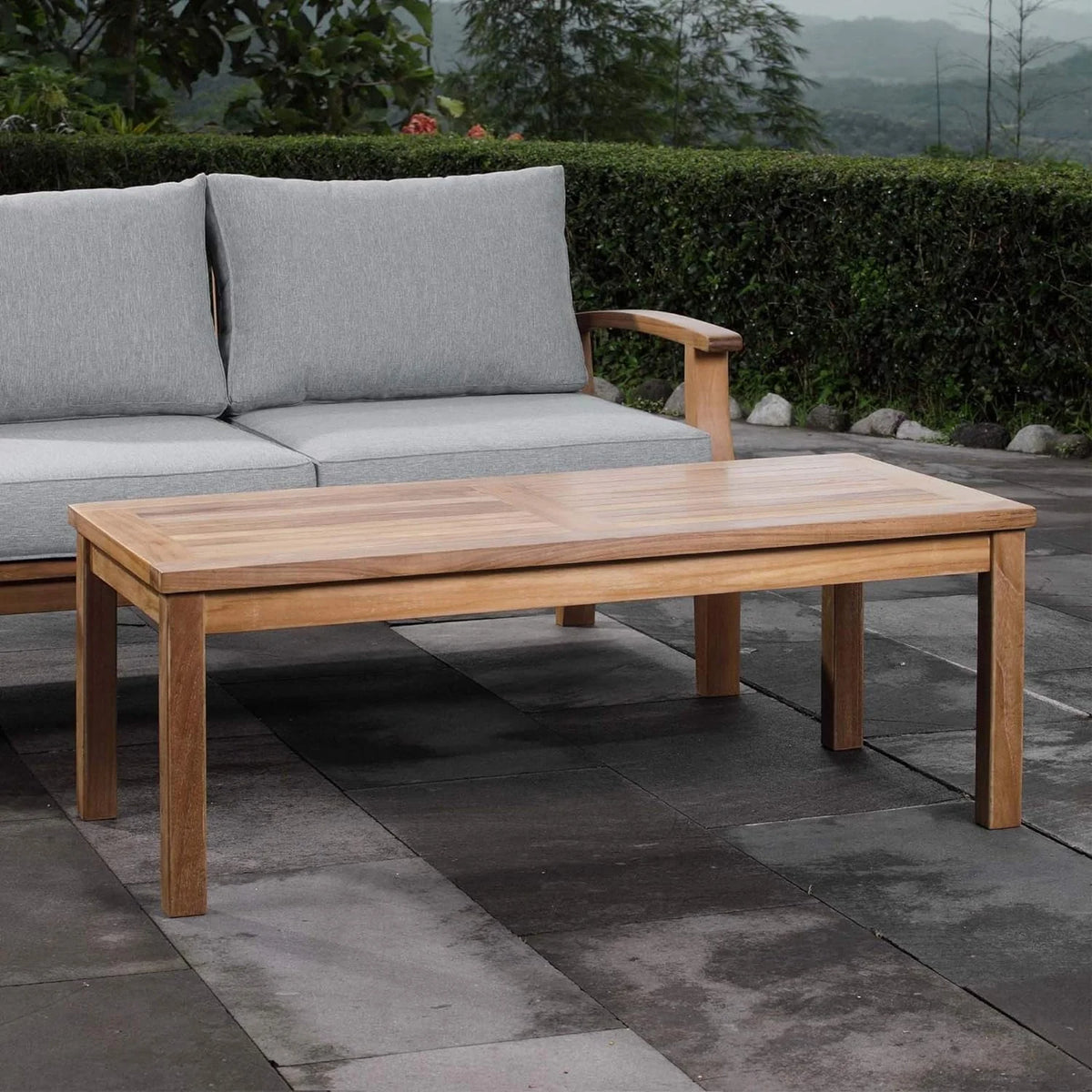 Teak Wood Outdoor Patio Coffee Table J4718