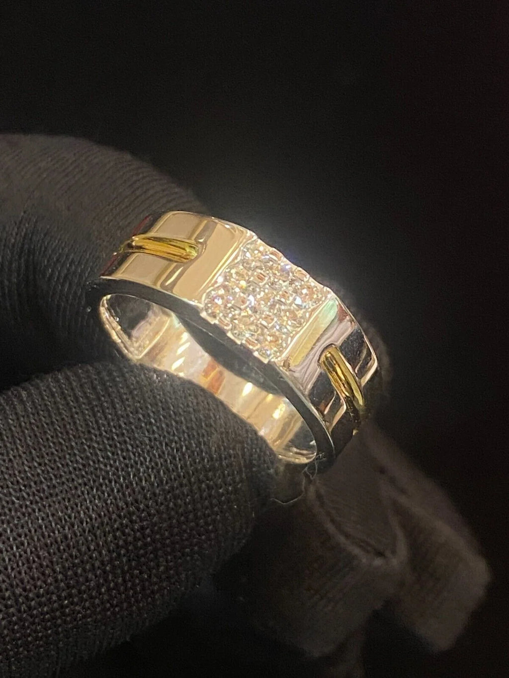 14K White Gold Diamond Wedding Band Ring W5392