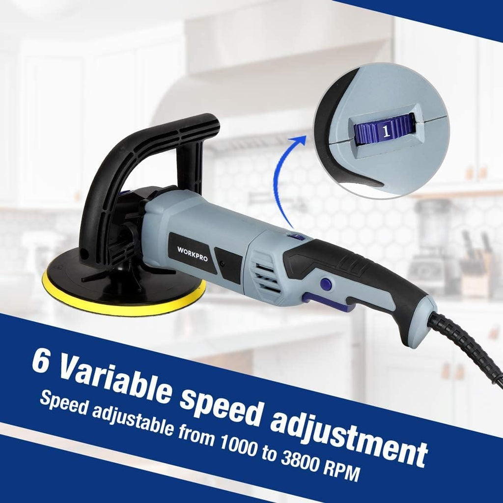 7-inch Buffer Polisher with 4 Pads, 6 Variable Speed D84684