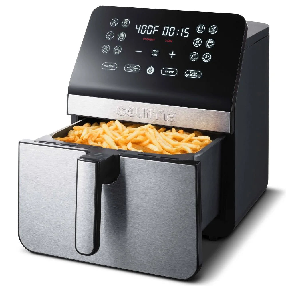8-Qt Digital Air Fryer with Guided Cooking, Stainless Steel I740