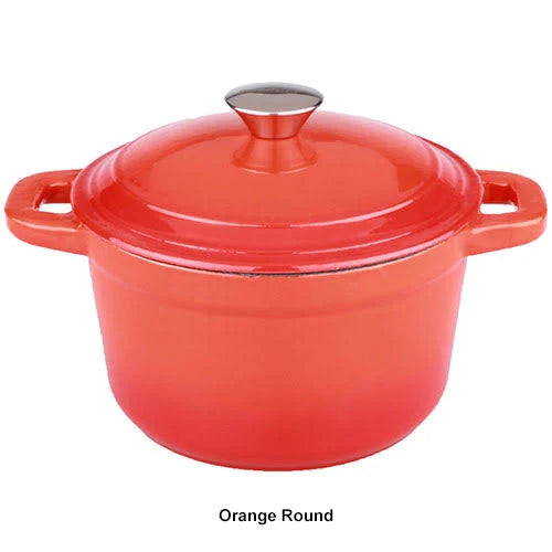5 qt Blue Cast Iron Oval Covered Casserole Q80593