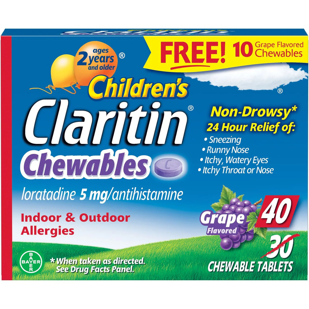 24 Hour Allergy Grape Chewable Tablet 5mg 40Ct E273013