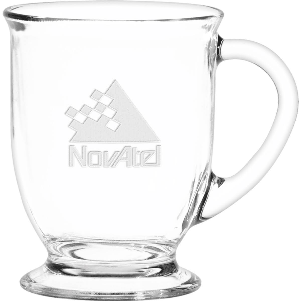 16 oz. Glass Mug with Deep Etching M95671