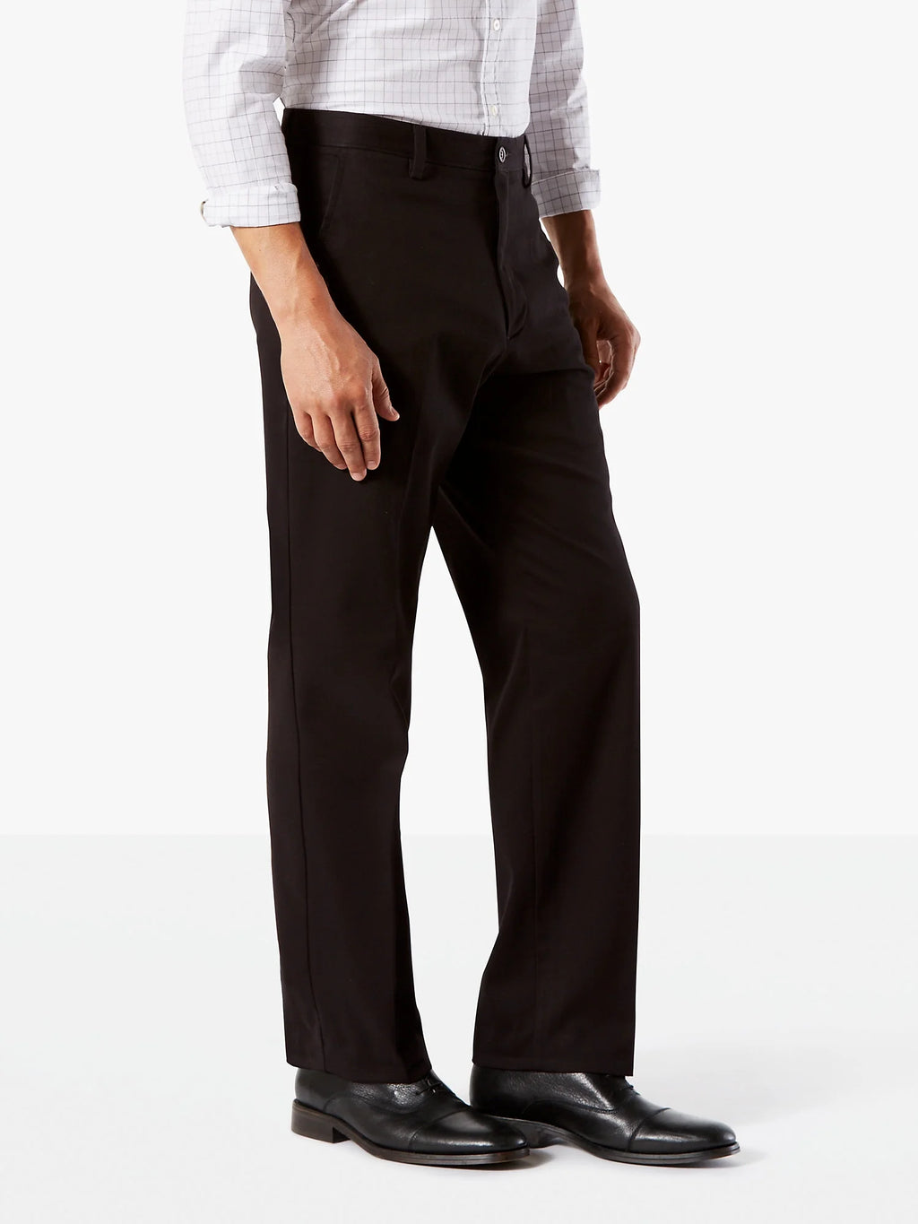 Men's Classic Flat Front Stretch Khaki Pant Q5524